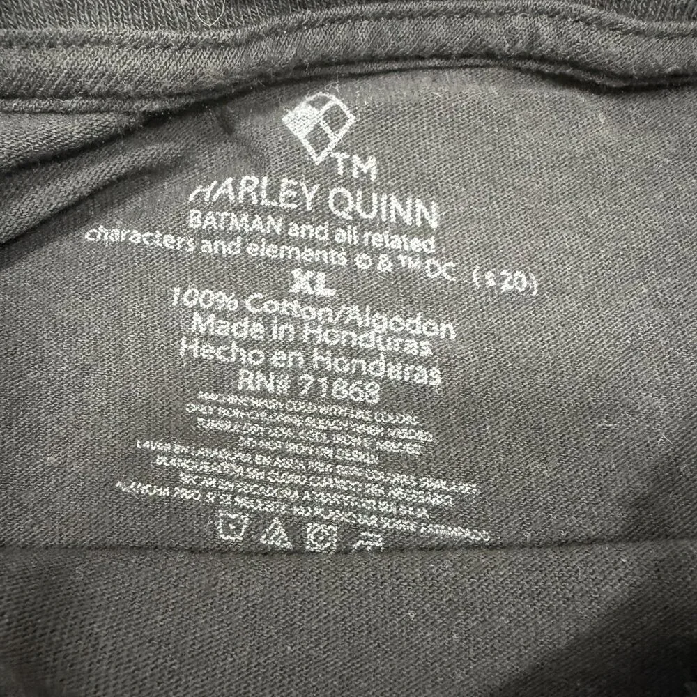 Harley Quinn Shirt Adult Extra Large Black DC Comics Movie Suicide Squad Mens - Picture 3 of 4